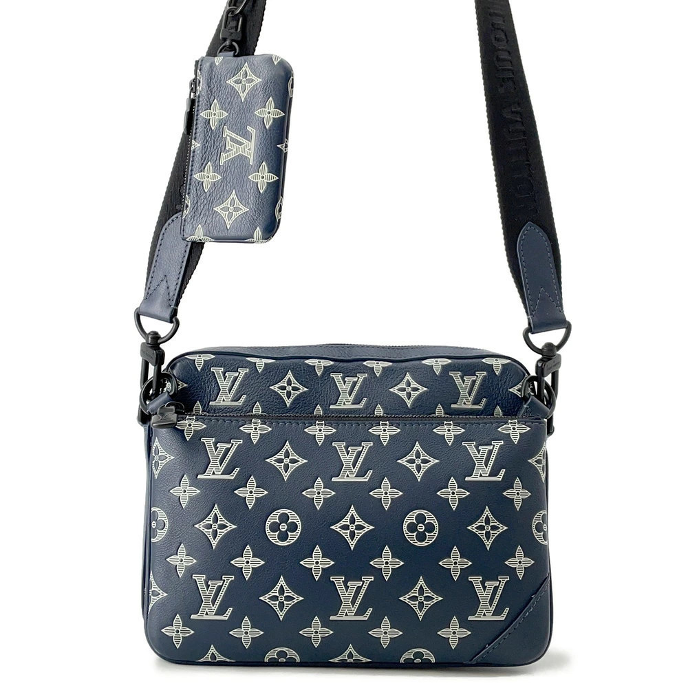 Louis Vuitton Monogram Shadow Black Trio Messenger Shoulder Bag